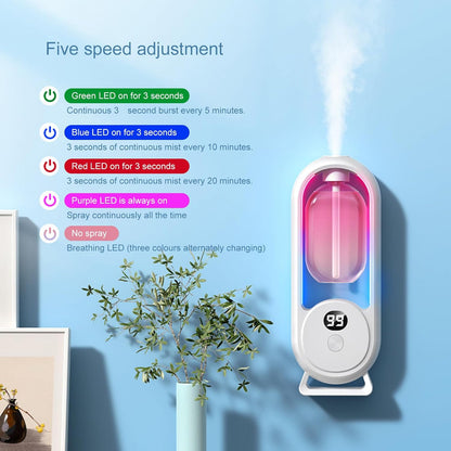 Wall-mounted aroma diffuser with floral essential oil set