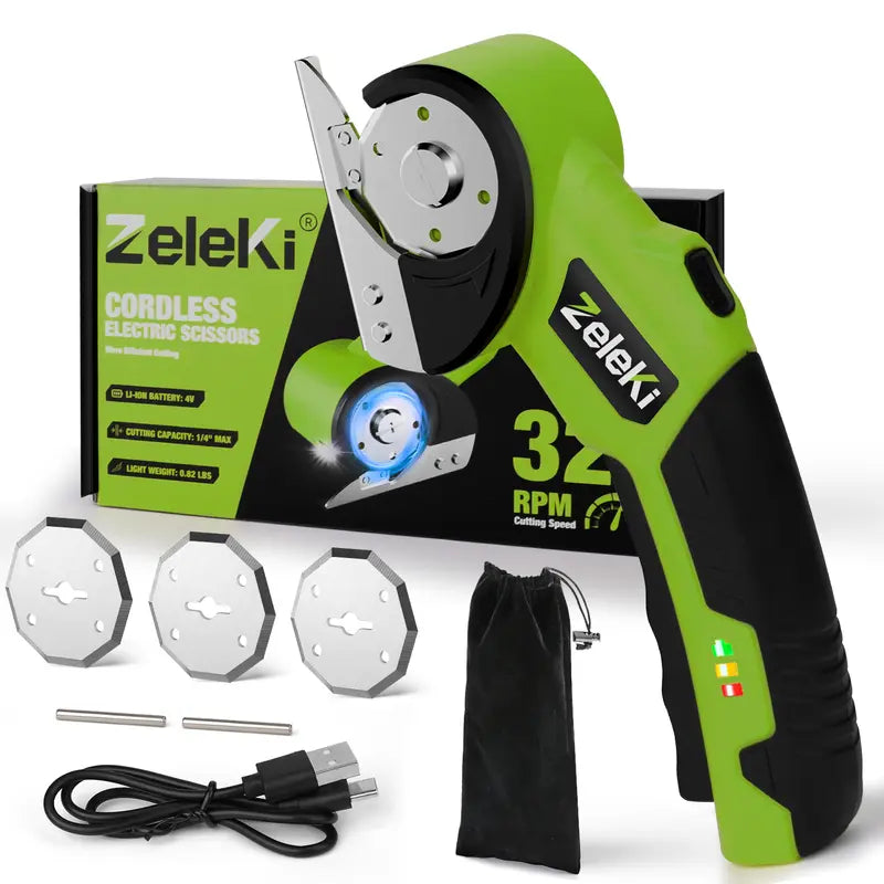Electric Scissors – Cordless 4V Power For Effortless Heavy-Duty Cutting