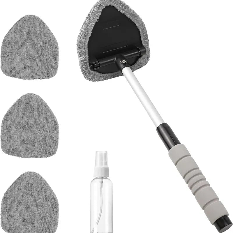 Windshield Cleaning Wand – 180° Pivoting Extendable Handle For Crystal-Clear Safety