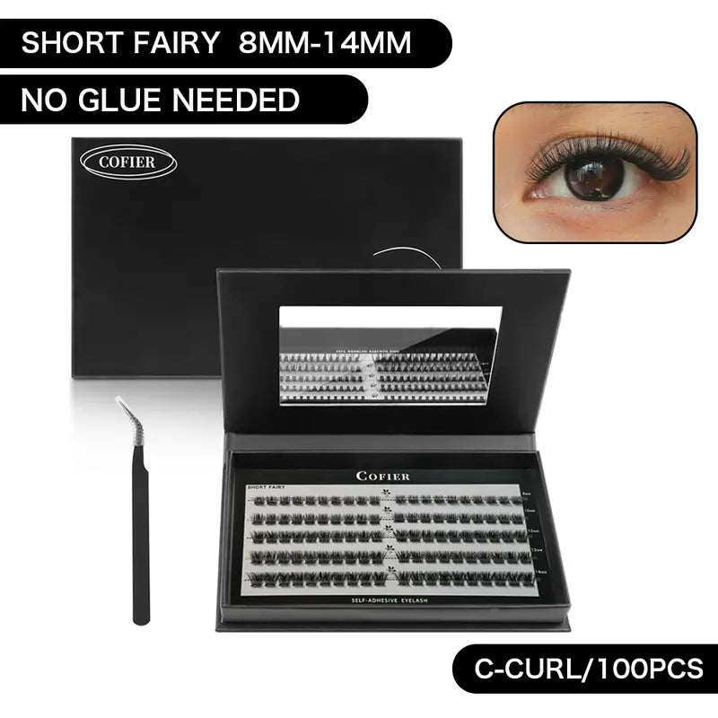 Salon-Quality Lash Extensions at Home in Seconds with Ultra-Light Glue-Free Clusters