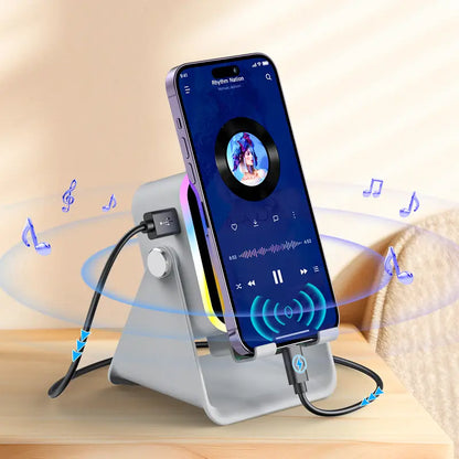 5-in-1 Audio Stand – Instant Wireless Induction For Seamless Hands-Free Entertainment