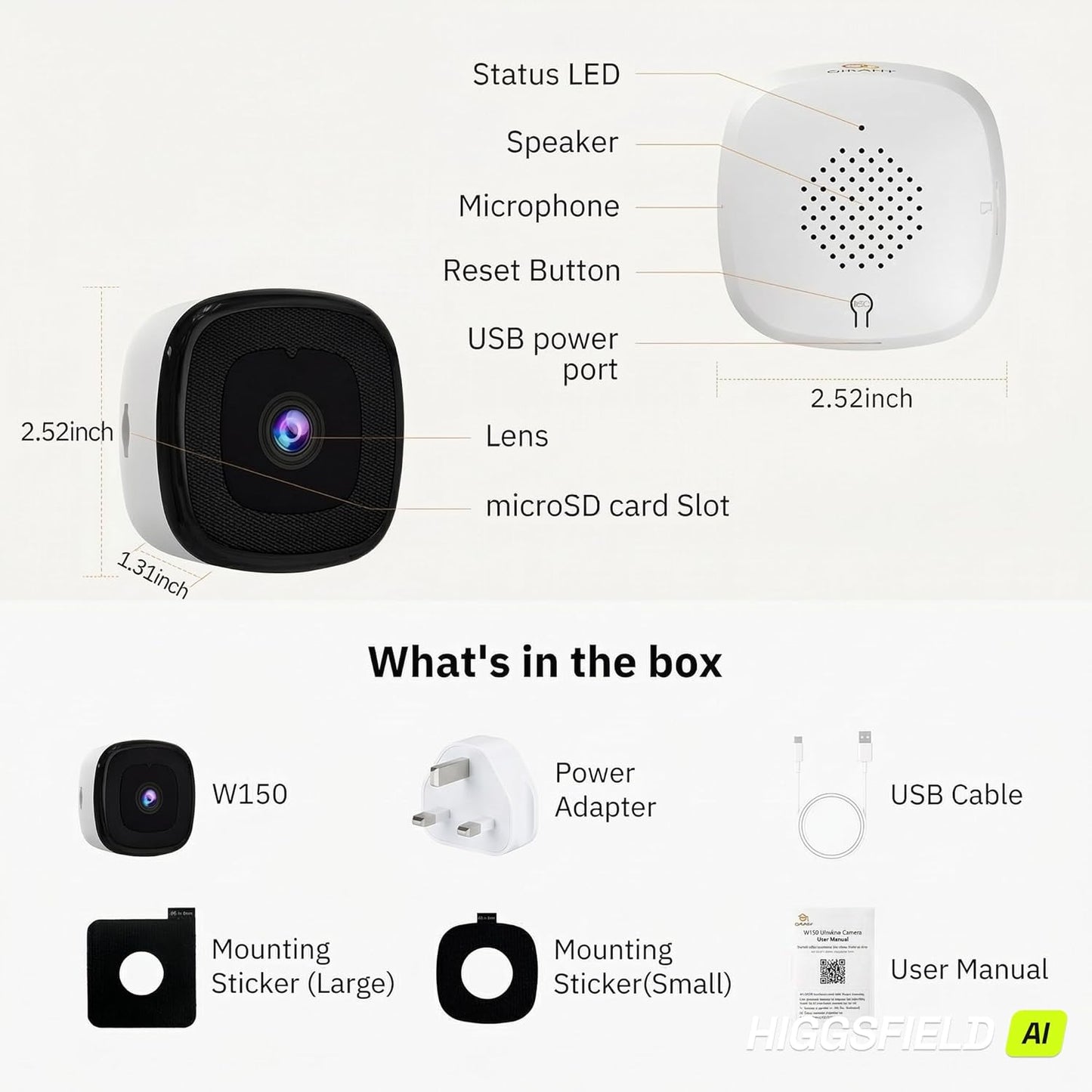 2K Dual-Band WiFi Window Security Camera with ChromaMax Al Full Color Night Vision
