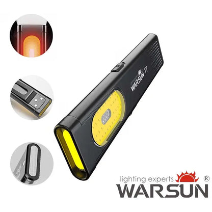 Compact EDC LED Pocket Work Light Rechargeable Flashlight