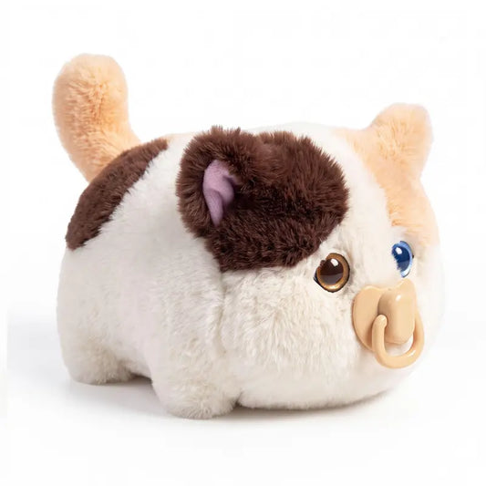 Interactive Touch Talk Plush Cat With Magnetic Pacifier