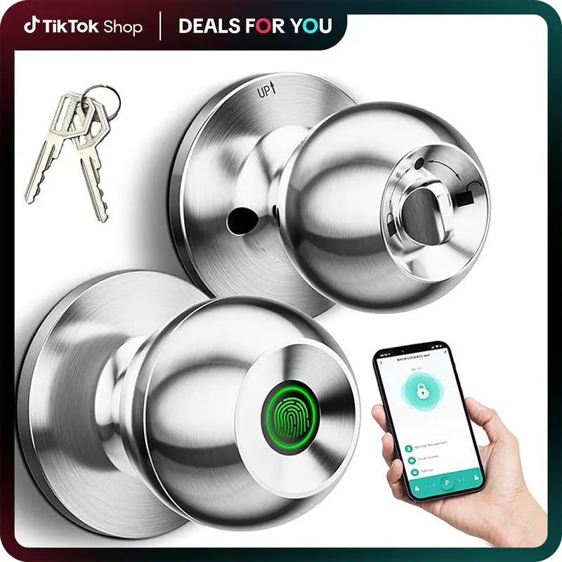 Smart Door Knob – 0.3s Biometric Fingerprint Access For Keyless Instant Home Security