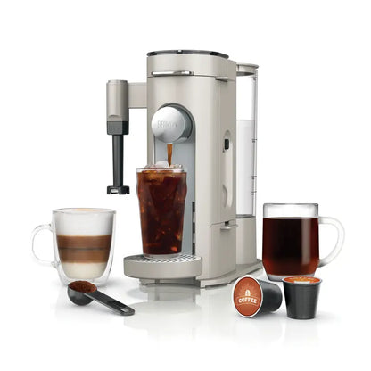 Single-Serve Pods & Grounds Specialty Coffee Maker with Milk Frother
