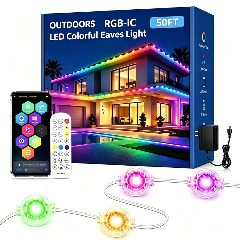 Permanent Outdoor Eave Lights Waterproof Smart Roof Lighting
