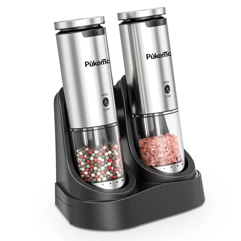 Rechargeable Electric Salt and Pepper Grinder Set