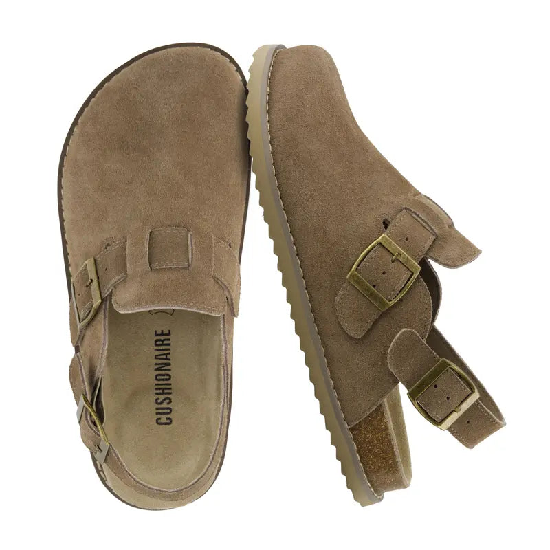 Ultimate Comfort Genuine Suede Slingback Clogs with Memory Foam