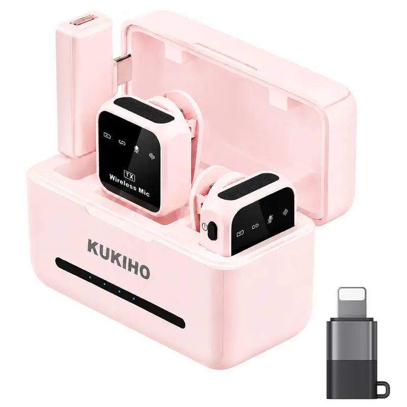 Studio-Quality Wireless Lavalier Microphone with Charging Case