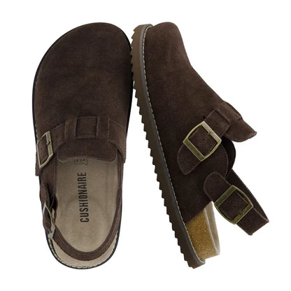 Ultimate Comfort Genuine Suede Slingback Clogs with Memory Foam