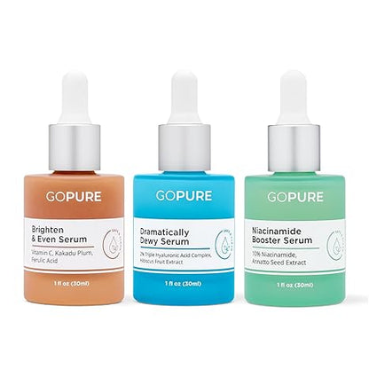 Power Trio Facial Serums Set - Total Skin Transformation In 3 Simple Steps
