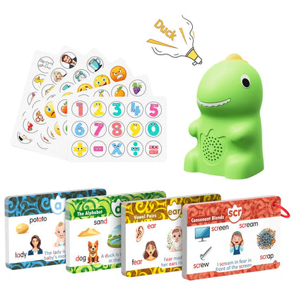 Master 592 Words Fast with Interactive Dinosaur Scanner & Real-Object Learning Stickers