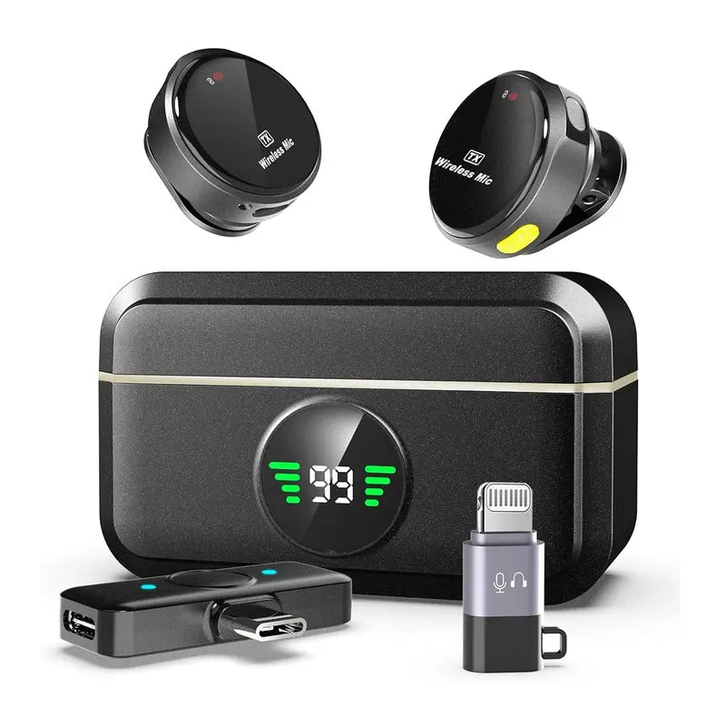 Wireless Plug & Play Noise-Canceling Lavalier Microphone