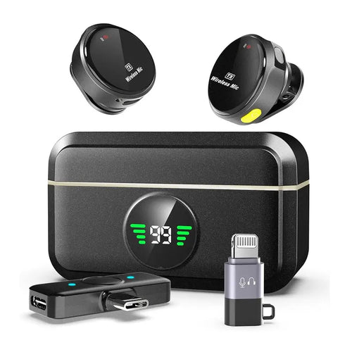 Wireless Plug & Play Noise-Canceling Lavalier Microphone