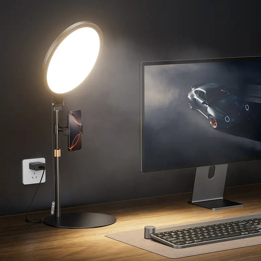 Desk LED Fill Light Phone Holder Stand Streaming