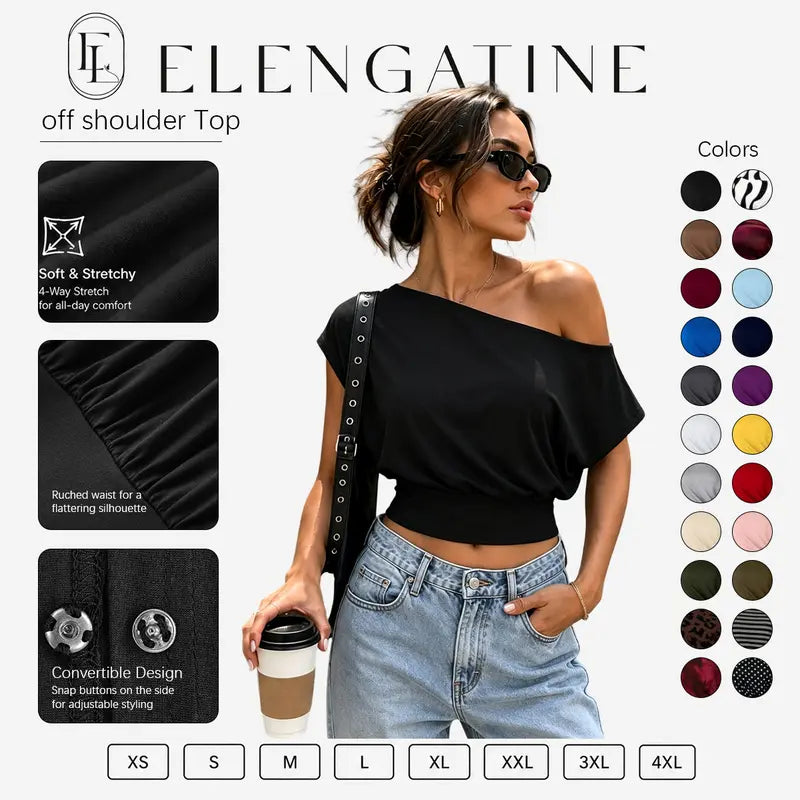Upgrade Your Summer Vibe with Chic Convertible Off-Shoulder Crop Top