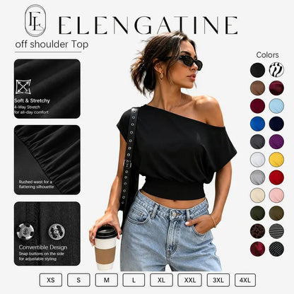 Upgrade Your Summer Vibe with Chic Convertible Off-Shoulder Crop Top