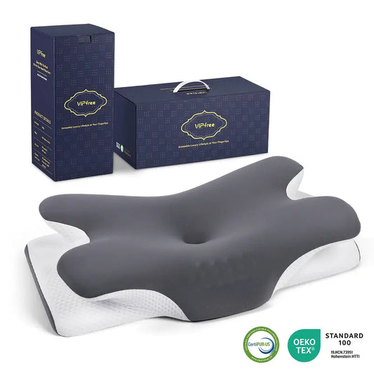 Ergonomic Memory Foam Cooling Pillow for Cervical Neck Pain Relief