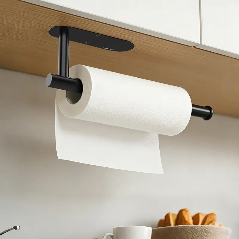 Adhesive Under Cabinet Paper Towel Holder for Storage