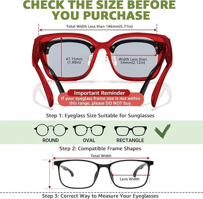 Oversized Fit Over Prescription Polarized Sunglasses For Men & Women