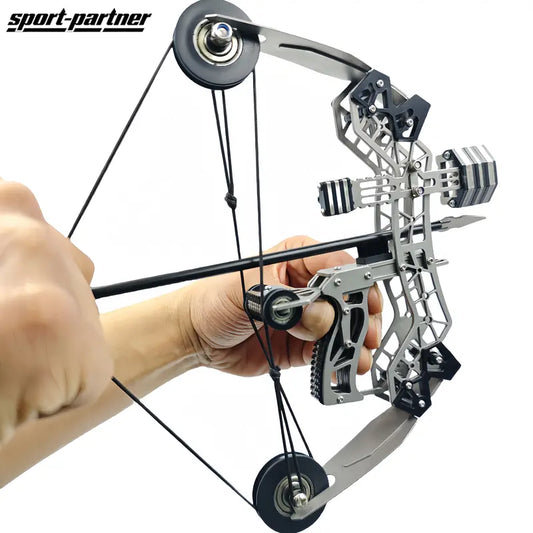 Stainless Steel Mini Compound Bow Precision Archery Target Practice Toy