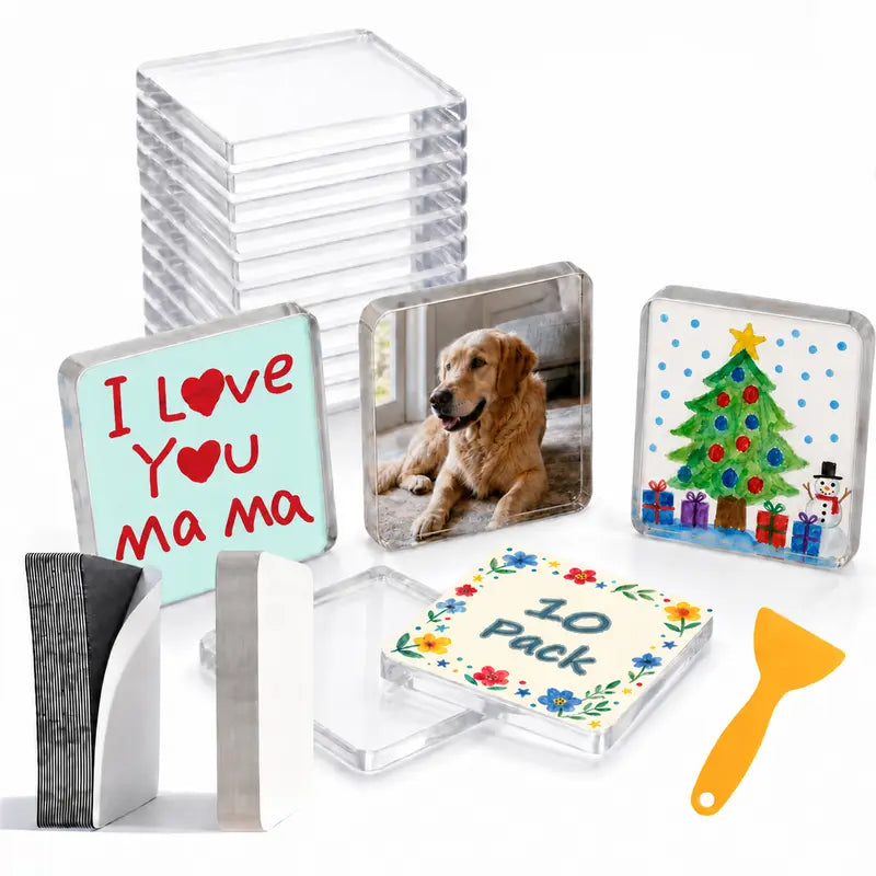 Crystal-Clear Acrylic Magnetic Photo Frames