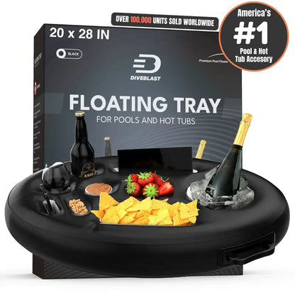 Floating Drink Holder & Snack Refreshment Tray