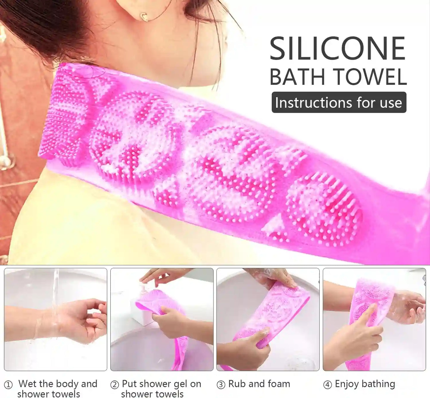 Premium Shower Scrubber for Soft Skin and Deep Cleaning