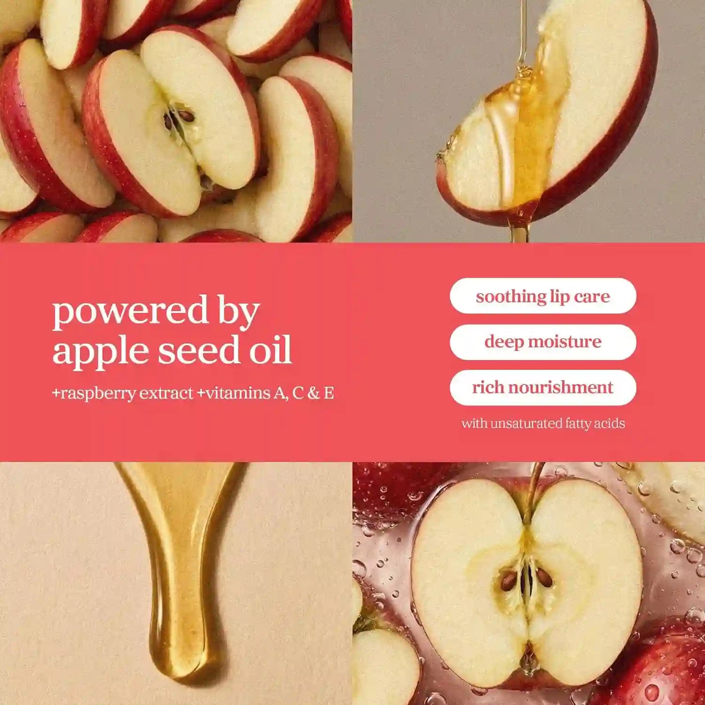 Lip Oil – Rich Apple Seed Mechanism For Non-Sticky High-Shine Hydration