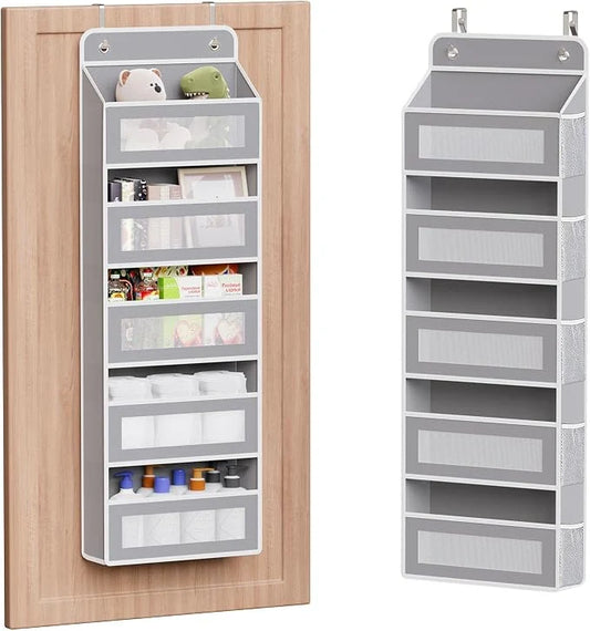 Over-The-Door Organizer – 6-Tier Anti-Tilt Design For 44 lb Heavy-Duty Storage