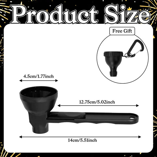 2-in-1 Protein Powder Scoop Funnel with Carabiner Keychain