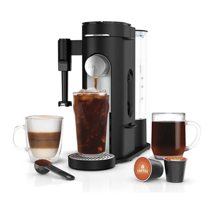 Single-Serve Pods & Grounds Specialty Coffee Maker with Milk Frother