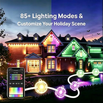 Permanent Outdoor Eave Lights Waterproof Smart Roof Lighting