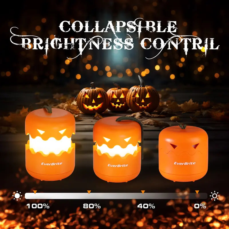 Collapsible Pop Up Halloween Pumpkin Lanterns With Lanyard