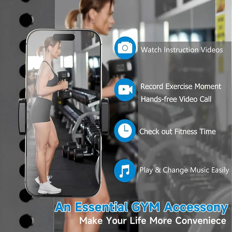 Magnetic Gym Phone Holder For Workout Recording