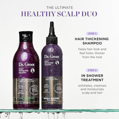 Hair Thickening Serum Set – Prebiotic Scalp Revitalizing Treatment For Advanced Hair Thinning Control