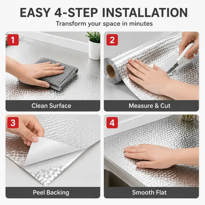 Self-Adhesive Oil-Proof & Heat-Resistant Aluminum Foil Kitchen Wall Sticker | Buy 1 Get 1 Free