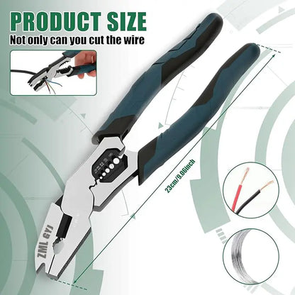 6-in-1 Industrial Multi-Function Wire Stripper & Pliers Tool