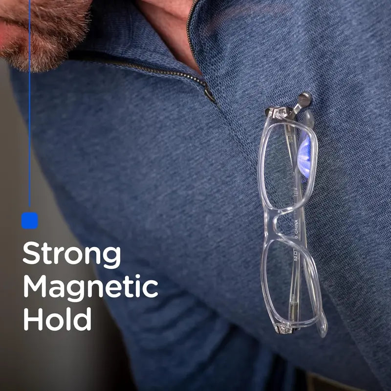 Never Drop Your Glasses Again with Ultra-Strong Magnetic Eyeglass Holder Clip