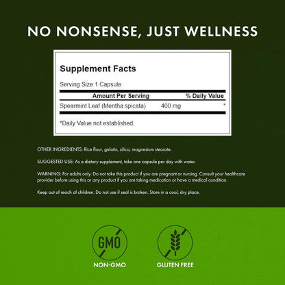 Spearmint Leaf Capsules For Easy Daily Digestive Comfort