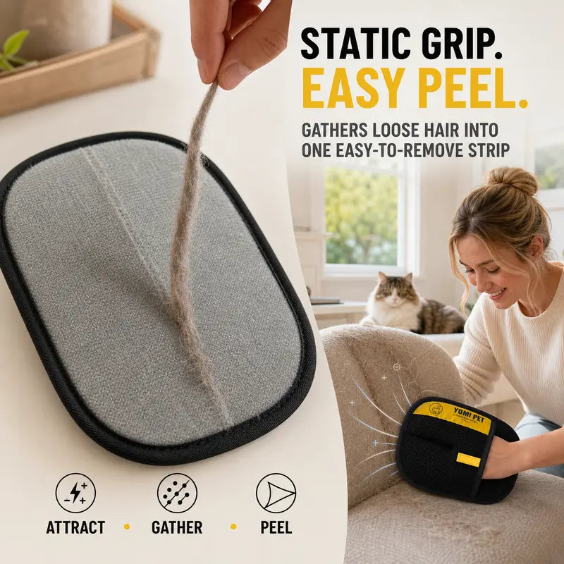 Electrostatic Pet Hair Remover Glove for Instant De-Shedding