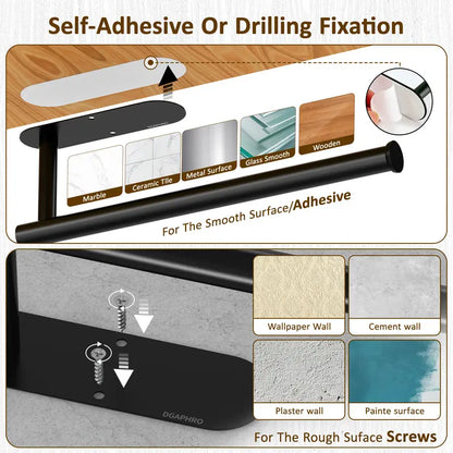 Adhesive Under Cabinet Paper Towel Holder for Storage