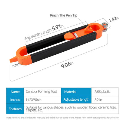 Precision Contour Gauge Profile Tool with Adjustable Lock for Woodworking