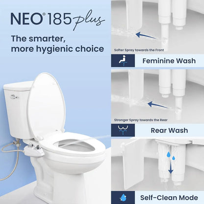 Bidet Toilet Attachment – 360° Self-Cleaning Dual Nozzles For Feminine & Rear Wash