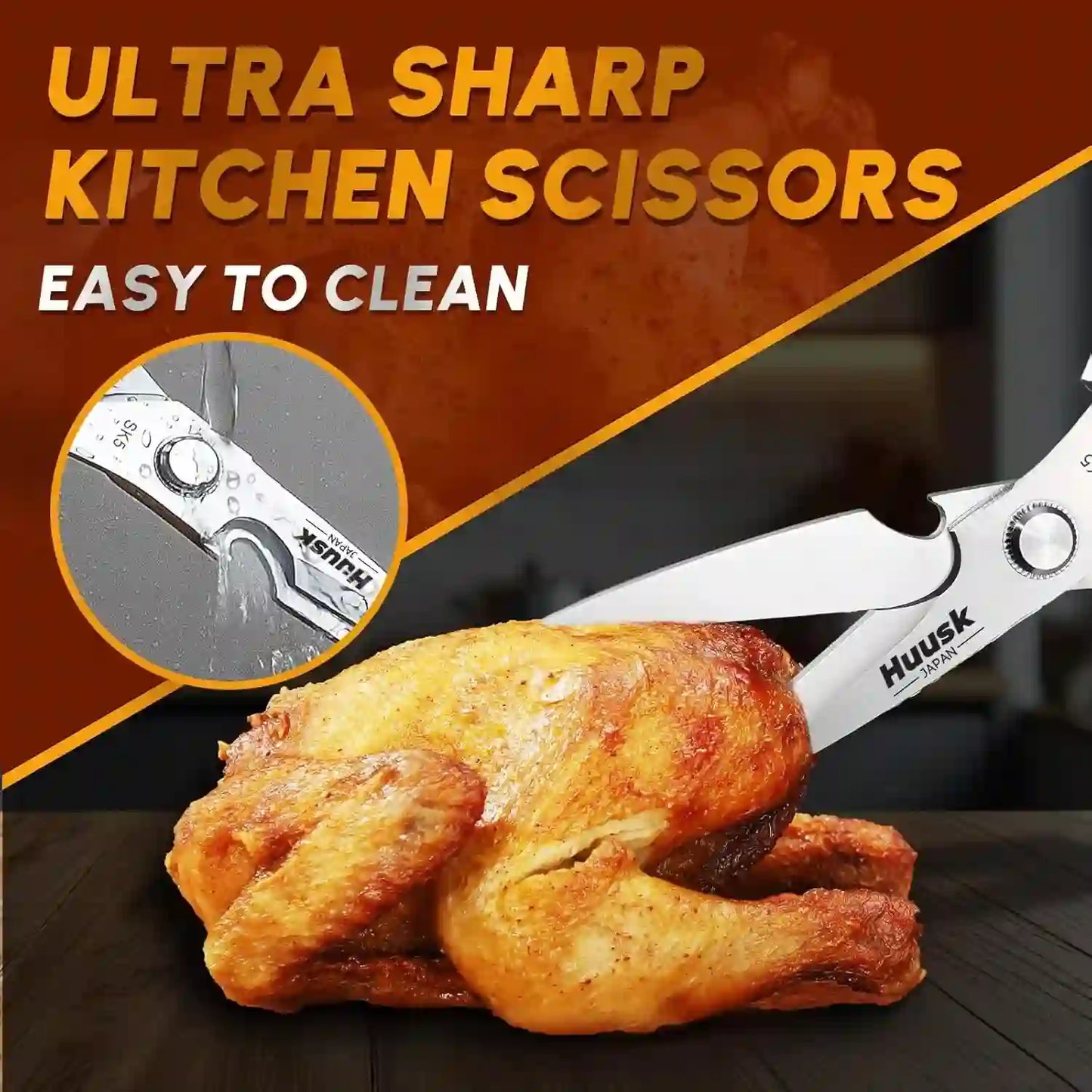 Kitchen Shears – Japanese Razor-Sharp Edge For Effortless Bone Cutting