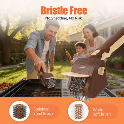 Electric BBQ Grill Brush Cordless Rechargeable Grill Cleaner