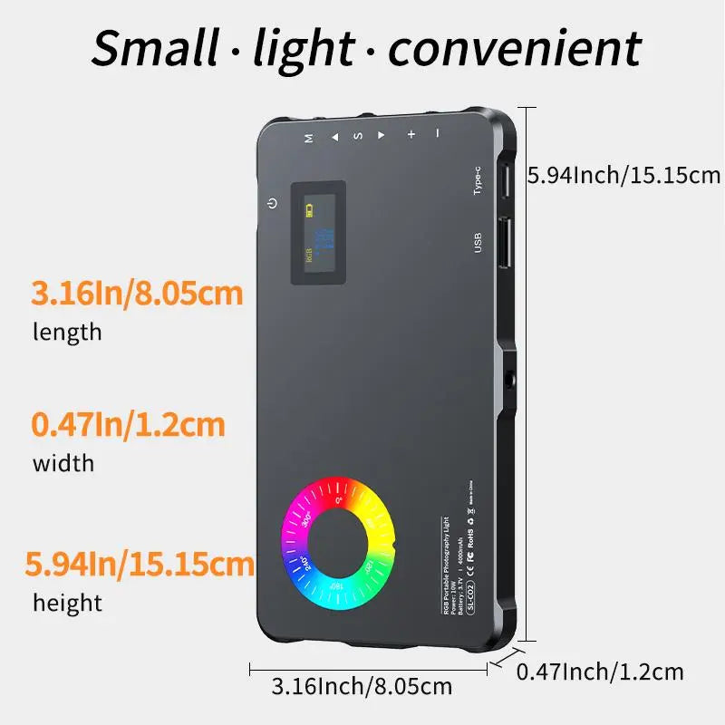RGB Portable Full-Color LED Video Light