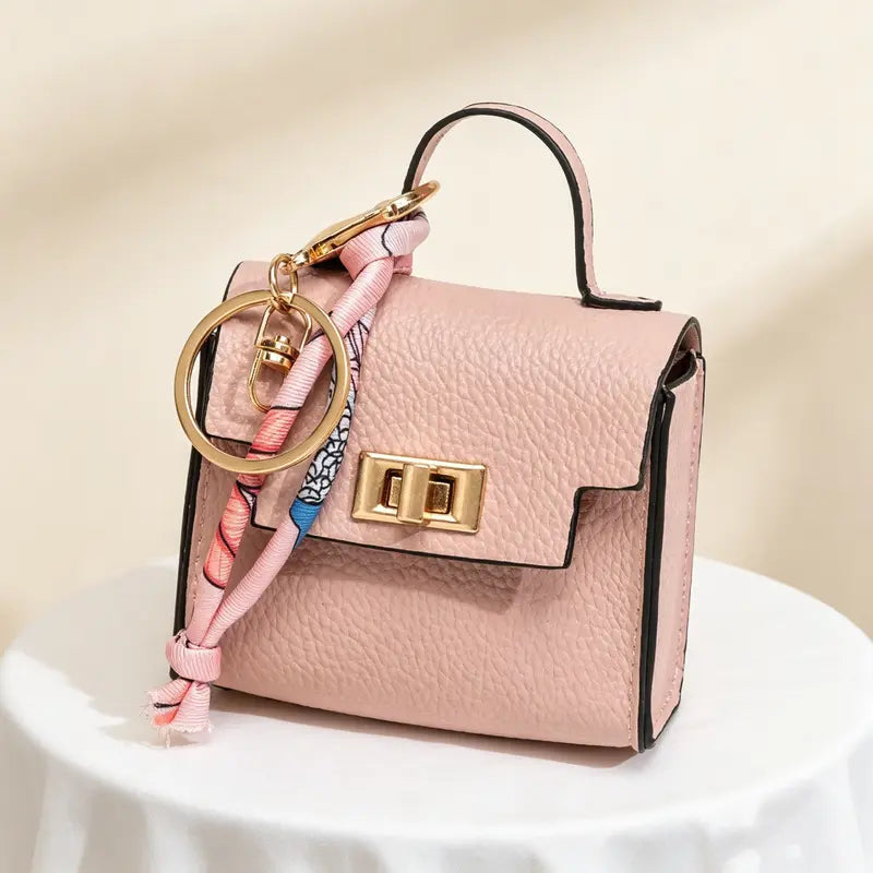 Mini Square Bag Pendant & Chic Bag Charm Keychain