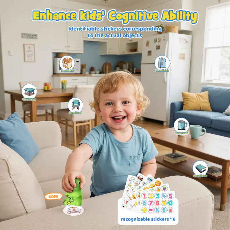 Master 592 Words Fast with Interactive Dinosaur Scanner & Real-Object Learning Stickers